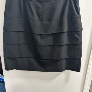 Larry Levine Women’s Plus Size Black Tiered Mini Skirt Size 18W